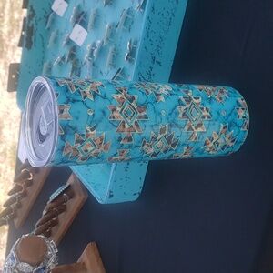 Blue Aztec tumbler